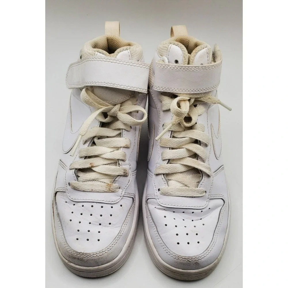 Nike CD7782-100 Boys White High Top Athletic Sneakers US 4Y - Picture 4 of 6